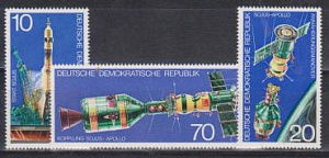 ГДР 1975,№2083-2085, Союз - Апполон, 3 марки